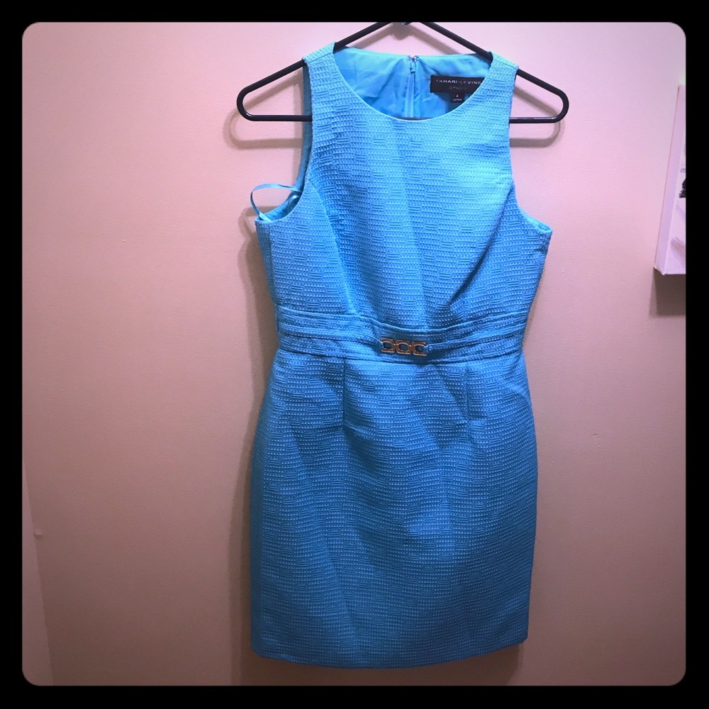 Tahari ASL teal dress, Sz 4